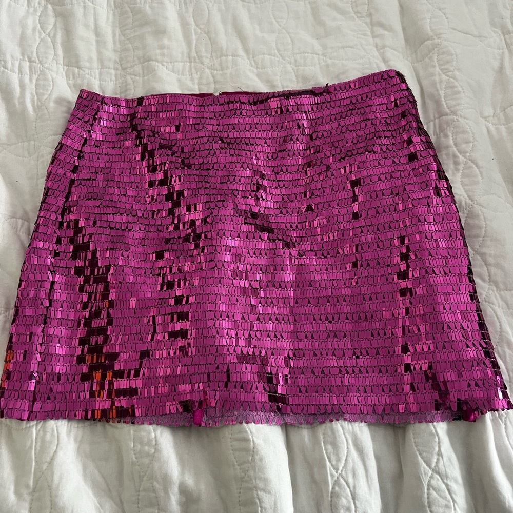 White Fox Pink Mini Skirt